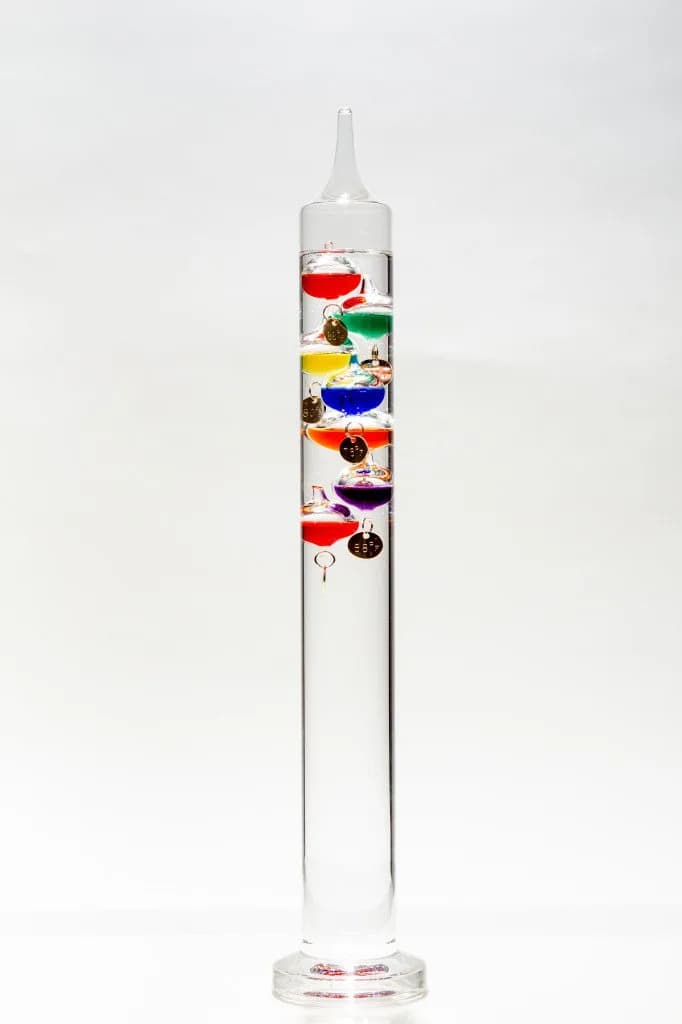 Glassic Gifts® Galileo Thermometer (17" Tall) | Classic Indoor & Outdoor Decor - main product image