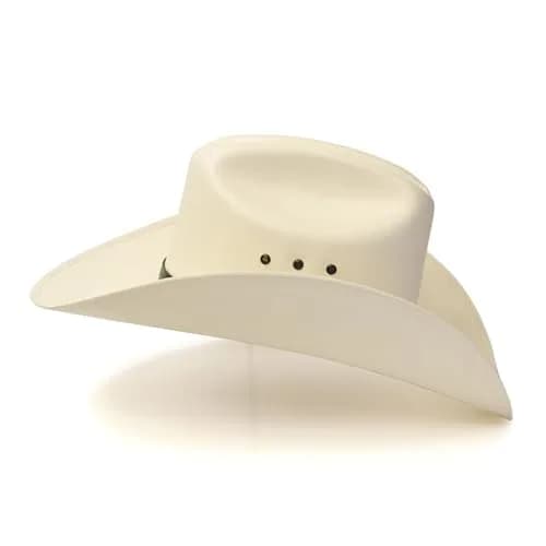 Western Express Natural Straw Cowboy Hat for Men and Women | Cattleman Style with Black Hat Band and Silver Conchos thumbnail 7