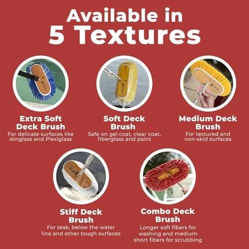 Shurhold Classic 10” Extra Soft Bristle Deck Brush | Gentle Surface Care for Boats thumbnail 4