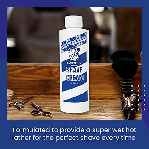 Campbell’s Liquid Shave Cream Lather, 8 Fl Oz (Pack of 12) | Barbershop-Quality Hot Lather for Professional Shaves thumbnail 2