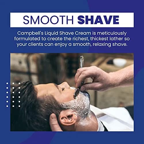 Campbell’s Liquid Shave Cream Lather, 8 Fl Oz (Pack of 12) | Barbershop-Quality Hot Lather for Professional Shaves thumbnail 3