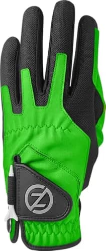 Zero Friction Men's Golf Glove, Left Hand, One Size, Lime Green | All-Weather Breathable Synthetic thumbnail 1
