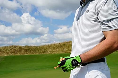 Zero Friction Men's Golf Glove, Left Hand, One Size, Lime Green | All-Weather Breathable Synthetic thumbnail 4