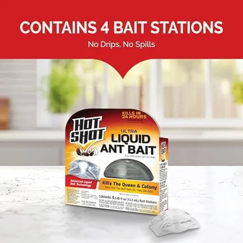Hot Shot Ultra Liquid Ant Bait 4 Count | Kills Queen & Colony in 24 Hours thumbnail 3