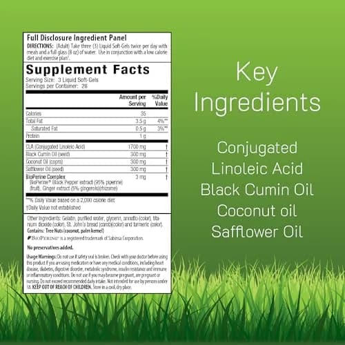 Irwin Naturals CLA Lean Body Fat Reduction 80 Softgels | Supports Fat Loss & Muscle Tone thumbnail 2