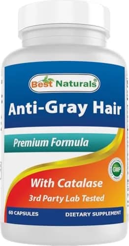 Best Naturals Anti Gray Hair Formula, 60 Count | Supports Natural Hair Color & Hair Health thumbnail 1