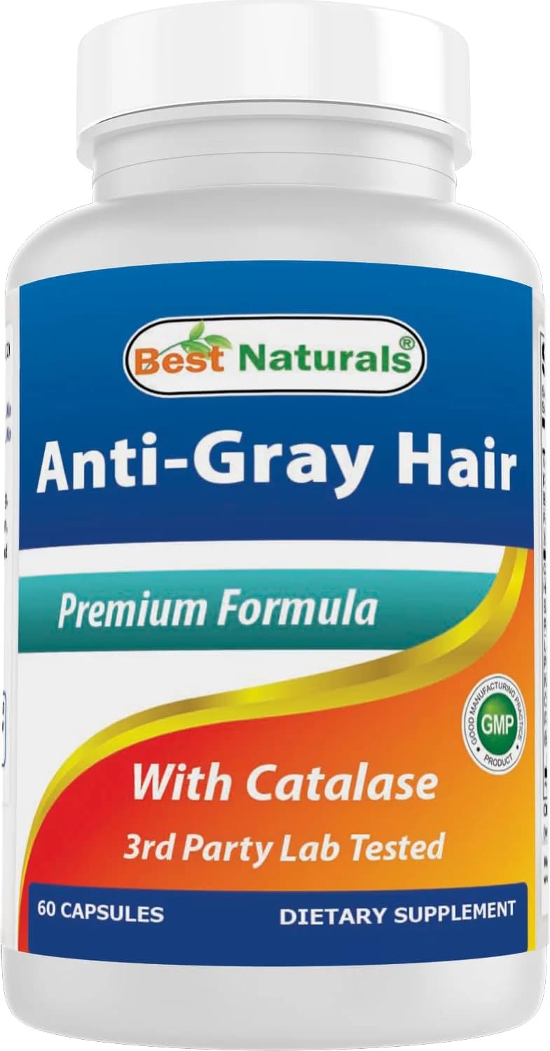 Best Naturals Anti Gray Hair Formula, 60 Count | Supports Natural Hair Color & Hair Health