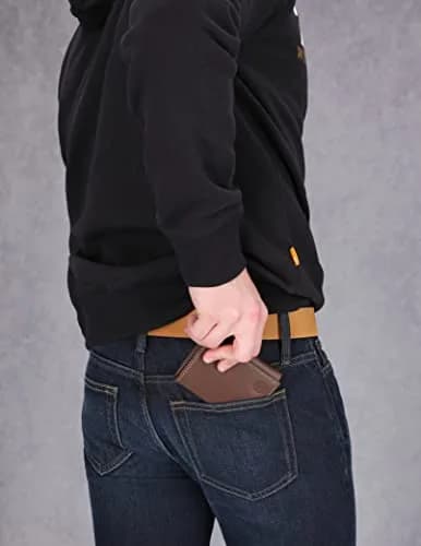 Timberland Men's Leather Trifold Wallet With ID Window, Brown (Hunter) 10.8 cm (4.25" H x 3.5" W) thumbnail 4