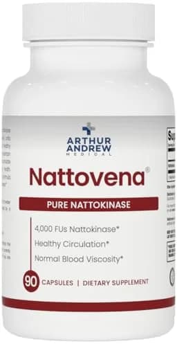 Arthur Andrew Medical Nattovena Pure Nattokinase 4000 FU 90 Capsules | Cardiovascular Support & Healthy Blood Flow thumbnail 1