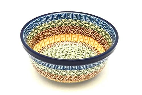 Polish Pottery Bowl - Salad - Autumn | Handmade Polish Stoneware, Microwave & Oven Safe