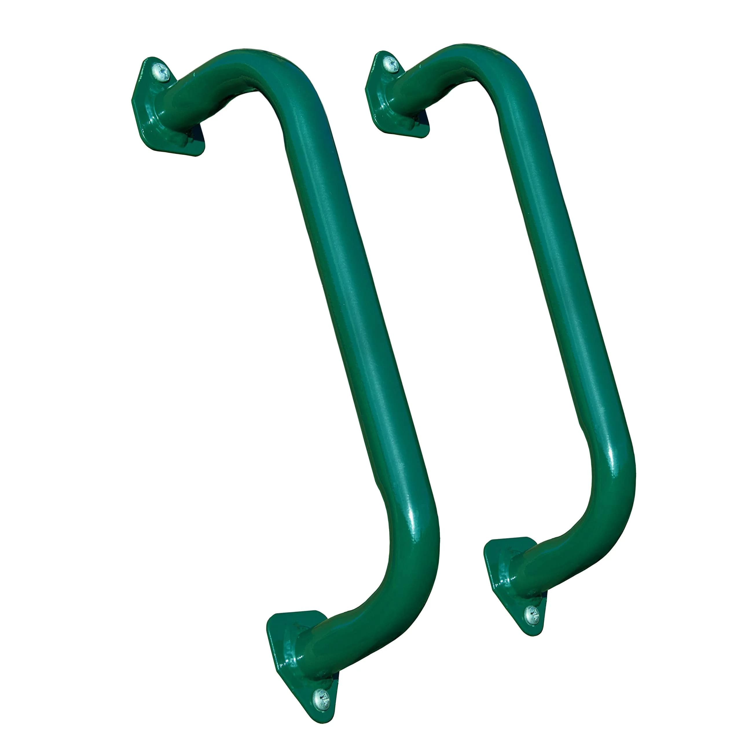 Gorilla Playsets 16" Safety Handles for Swing Sets & Playhouses, Green | Heavy Duty Metal Construction - main product image