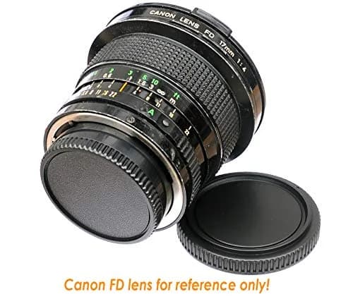 Fotasy FD Mount Rear Lens Dust Cap Body Cover for Canon FD Cameras & Lenses (2 Packs, Black) | Protects Sensor & Optics thumbnail 2