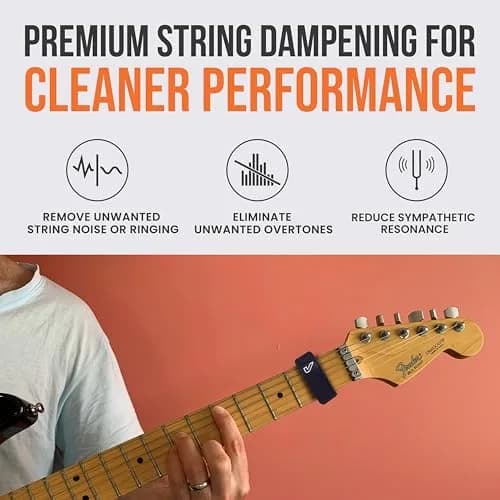 Gruv Gear FretWrap String Dampener 3 Pack Small Black | Reduces Unwanted String Noise for Bass & Guitar thumbnail 3