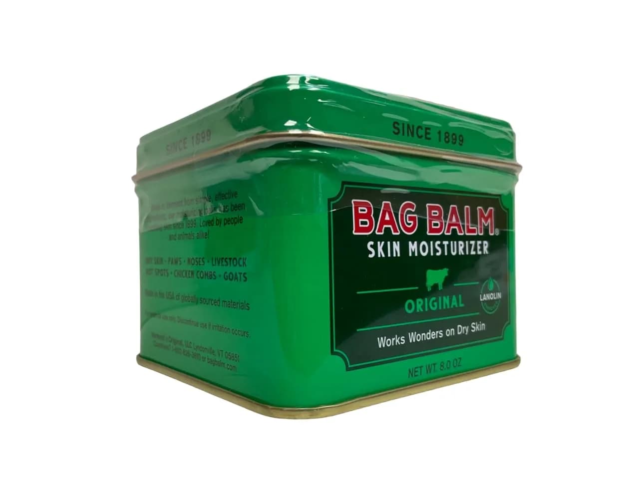 Bag Balm Vermont's Original for Dry Chapped Skin Conditions 8 oz | Lanolin-Enriched Moisturizer for Dry Skin