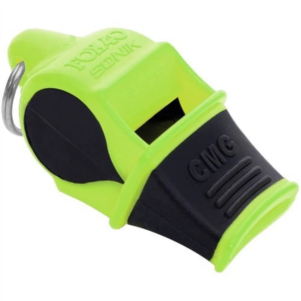 Fox 40 Sonik Blast CMG Whistle Black | Loud 120dB Pealess Design for Coaches & Officials — Yellow/Black