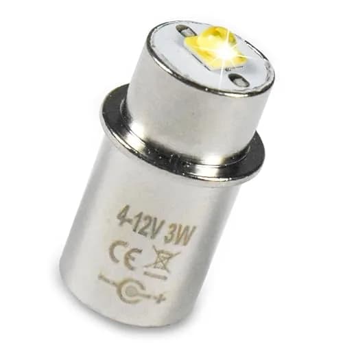HQRP 3W MagLight LED Bulb Upgrade, DC 4-12V Flashlight Replacement, 260LM Cool White 6000K | Brighter, Energy-Efficient LED Upgrade thumbnail 1