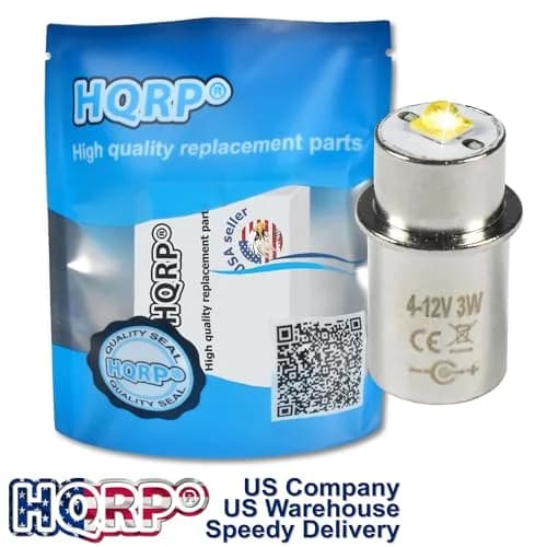 HQRP 3W MagLight LED Bulb Upgrade, DC 4-12V Flashlight Replacement, 260LM Cool White 6000K | Brighter, Energy-Efficient LED Upgrade thumbnail 5
