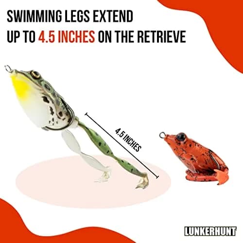 Lunkerhunt Lunker Frog Fire Belly | Realistic Frog Lure for Bass & Pike, 2.25” thumbnail 5