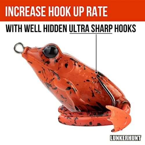Lunkerhunt Lunker Frog Fire Belly | Realistic Frog Lure for Bass & Pike, 2.25” thumbnail 4