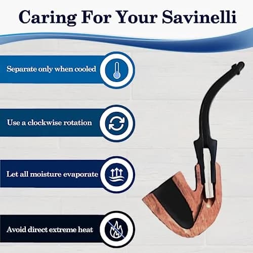 Savinelli Bing's Collection - Long Straight Billiard 1 Count | Handcrafted Italian Briar Pipe for Collectors thumbnail 8