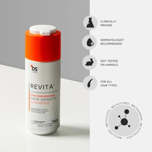 DS Labs Revita Hair Density Shampoo for Thinning Hair | 410ml (7 Fl Oz x 2) | Supports Scalp Wellness & Fuller Looking Hair thumbnail 8
