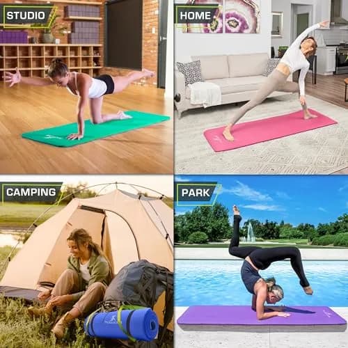 ProSource Extra Thick Yoga and Pilates Mat ½” (13mm) | Comfort Foam, Non-Slip, 71-inch Long thumbnail 5