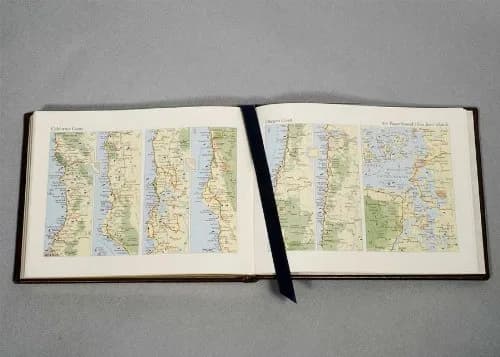 Graphic Image Genuine Leather Ship's Log/Journal, Blue 21.8 cm x 16.9 cm (8.78 x 6.75 inches) | Classic Style Notebook for Sea Voyages thumbnail 9
