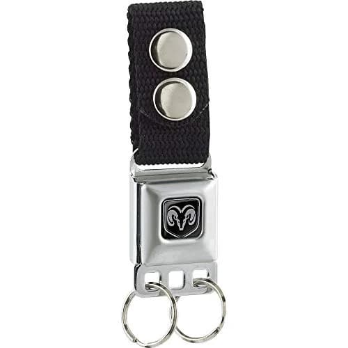 Buckle-Down Ram Seatbelt Buckle Keychain | Authentic Made in USA, Durable Nylon & Steel, Unisex (4.5" x 1") thumbnail 1