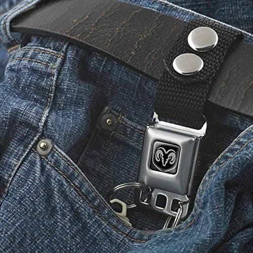 Buckle-Down Ram Seatbelt Buckle Keychain | Authentic Made in USA, Durable Nylon & Steel, Unisex (4.5" x 1") thumbnail 3