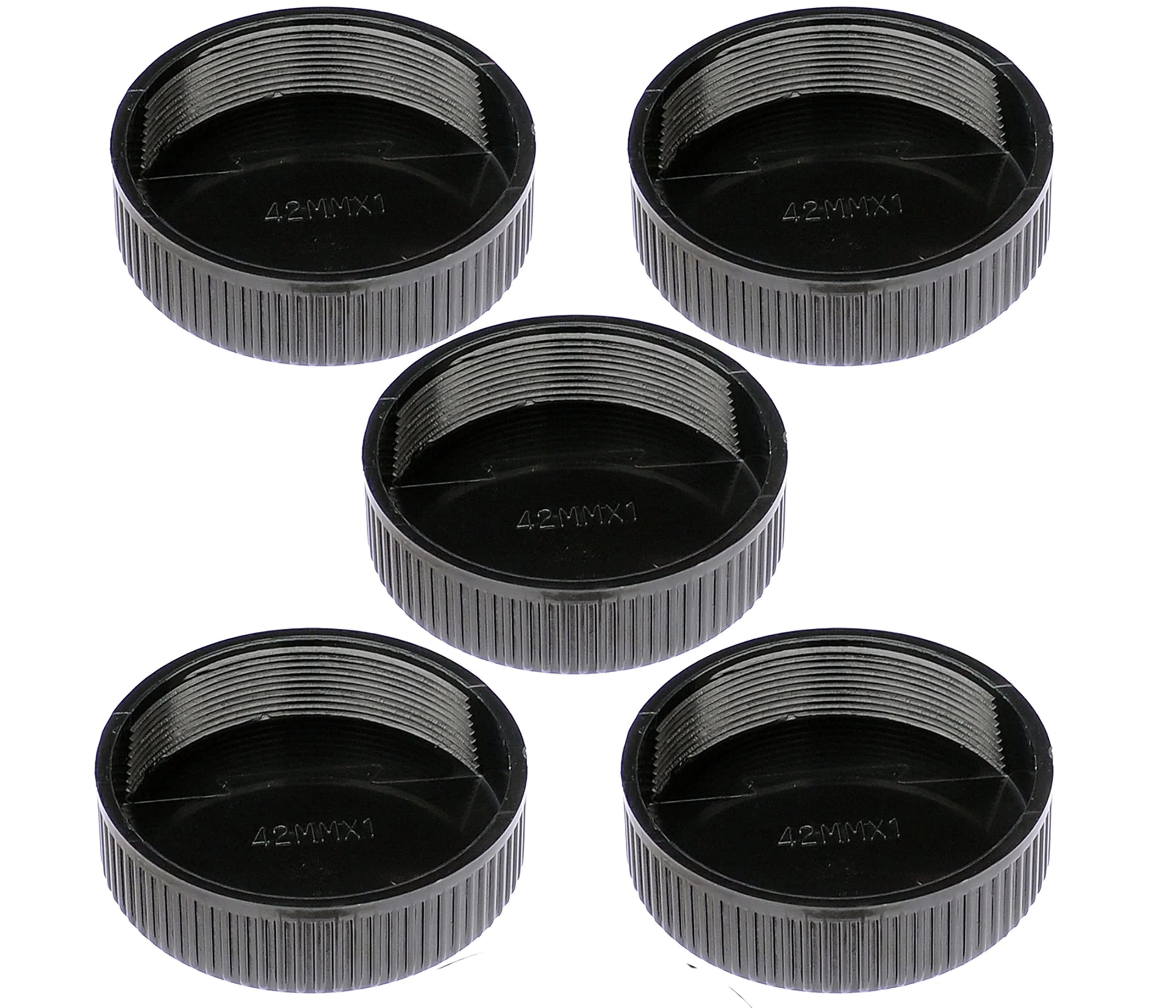 Fotasy E Mount Rear Lens Cap & Body Cap 5-Pack | Protects Sensor & Lenses from Dust & Scratches — M42 Rear Caps