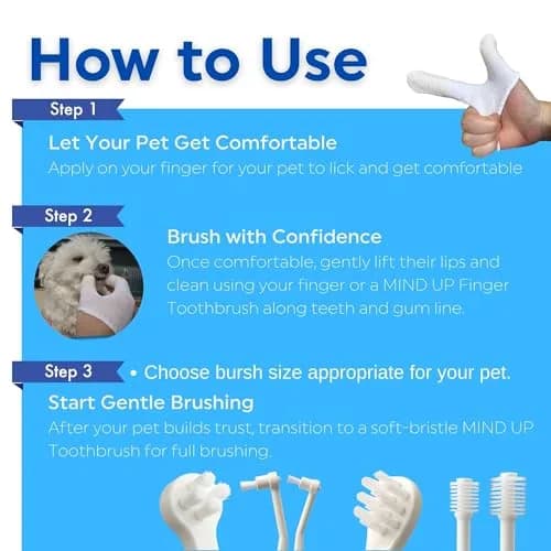MIND UP Cat Toothbrush with Micro Head, 15° Angled Design for Easier Reach, Pet Toothbrush for Cats & Kittens, Gentle Everyday Brushing, Made in Japan thumbnail 8
