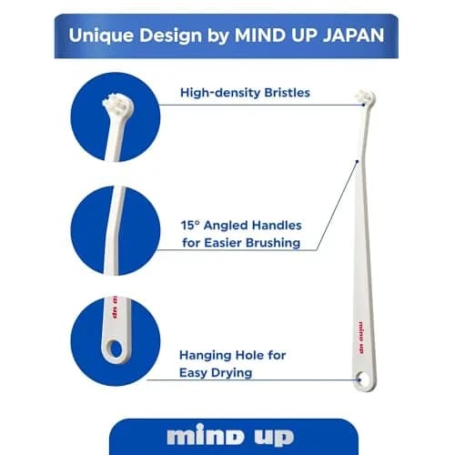 MIND UP Cat Toothbrush with Micro Head, 15° Angled Design for Easier Reach, Pet Toothbrush for Cats & Kittens, Gentle Everyday Brushing, Made in Japan thumbnail 2