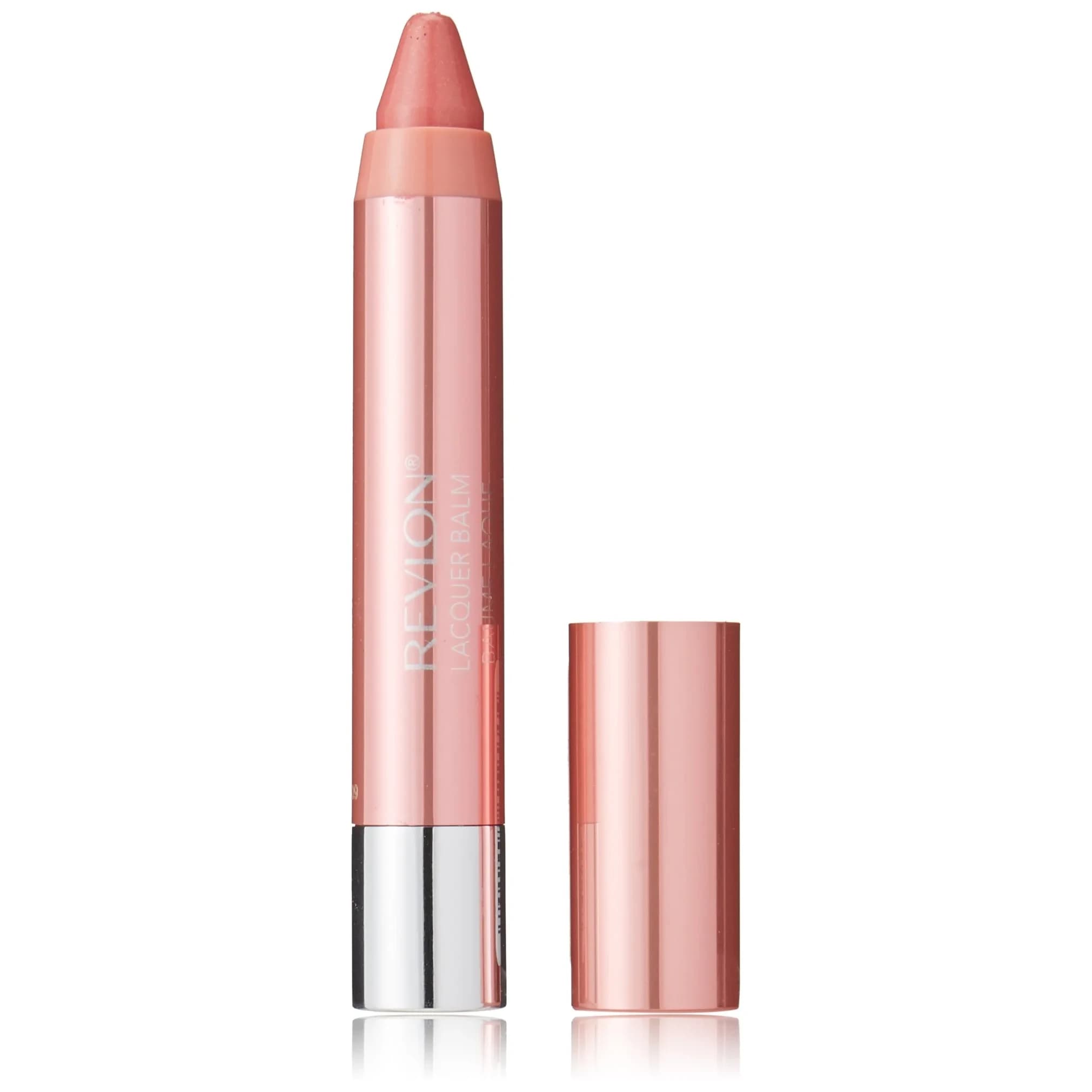 Revlon Lacquer Balm, Demure, 0.61g (0.02 oz) | High Shine Lip Color with Balm-Like Moisture - main product image