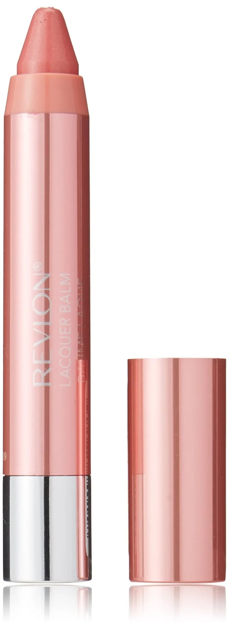 Revlon Lacquer Balm, Demure, 0.61g (0.02 oz) | High Shine Lip Color with Balm-Like Moisture — Demure