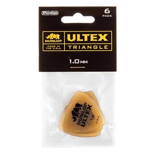 Jim Dunlop Ultex Triangle Pick 1.0mm (6 Pack) | Durable, Articulate Tone for Advanced Players thumbnail 1