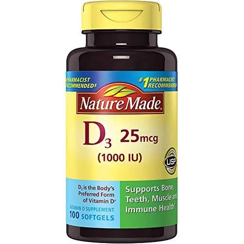 Nature Made Vitamin D3 1000 IU Softgels (300 Count) | Supports Bone, Immune & Muscle Health thumbnail 1