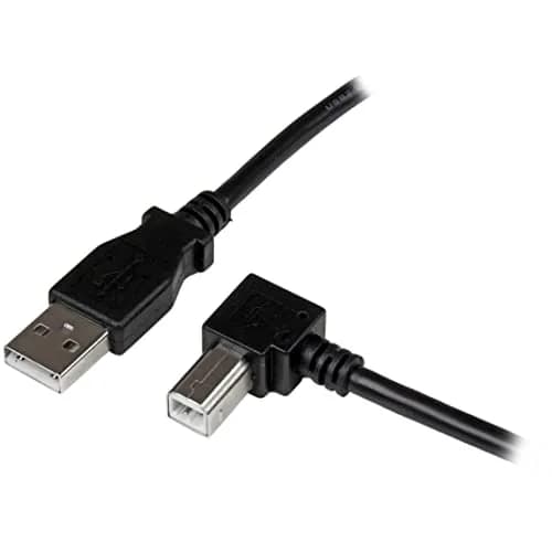 StarTech.com USB 2.0 A to Right-Angle B Cable 3m (10ft) | Connect Hard-to-Reach Peripherals thumbnail 1