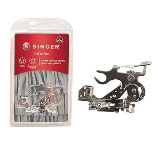 SINGER Ruffler Attachment Foot for Pleats & Gathers, Low-Shank Machines | 7.6 cm (3 in) x 5.1 cm (2 in) x 5.1 cm (2 in) thumbnail 1