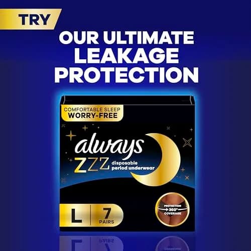 Always Maxi Overnight Pads with Wings Size 4 | Leak-Free Night Protection thumbnail 8