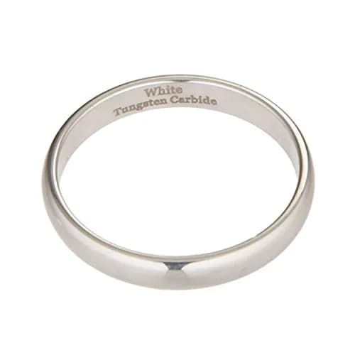 MJ Metals Jewelry Classic Mirror Polished White Tungsten Carbide 3mm Comfort Fit Wedding Band Ring Size 11.5 thumbnail 4