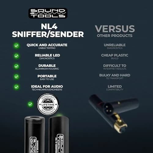 SoundTools NL4 Sniffer/Sender Cable Tester with LED Readout | 16 Faults Tested thumbnail 6