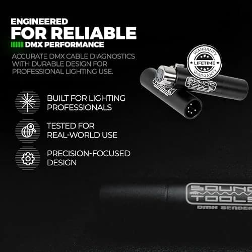 Sound Tools 5-Pin DMX Sniffer/Sender Cable Tester | Compact Tool for Stage & Lighting Professionals thumbnail 7