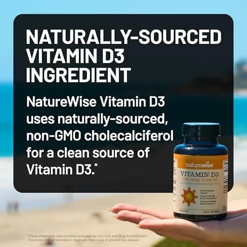 NatureWise Vitamin D3 5000IU Supplement, Immune Support, 360 Mini Softgels | NSF Certified thumbnail 3