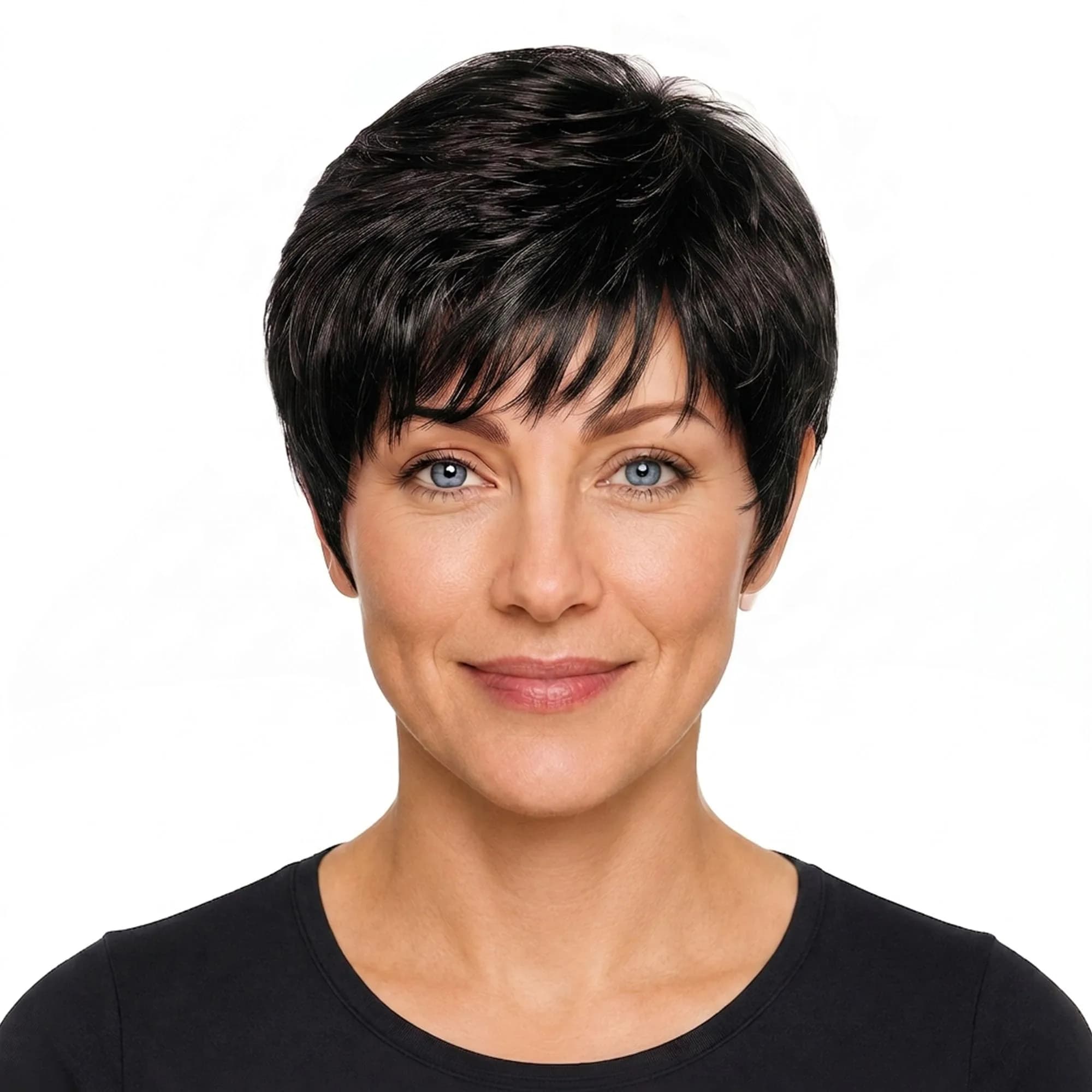 Hair u wear Pixie Cut Short Black Wig, WINNER | Lightweight, Synthetic Fiber, Adjustable Fit - main product image