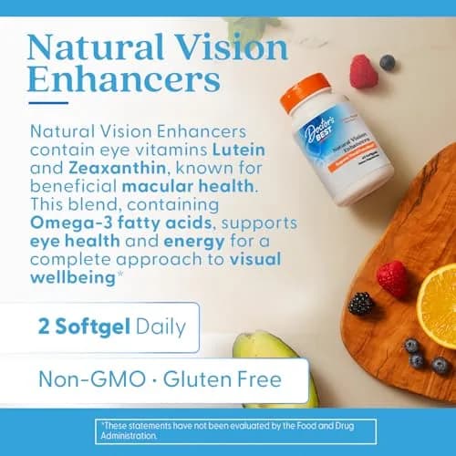 Doctor's BEST Natural Vision Enhancers for Men & Women 60 Softgels | Eye Support with Lutein & Fish Oil thumbnail 2