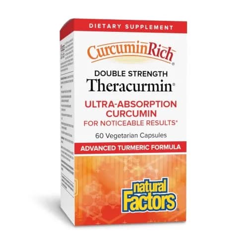 Natural Factors CurcuminRich Double Strength Theracurmin, 60 Capsules | High-Absorption Curcumin for Joint & Heart Support thumbnail 1