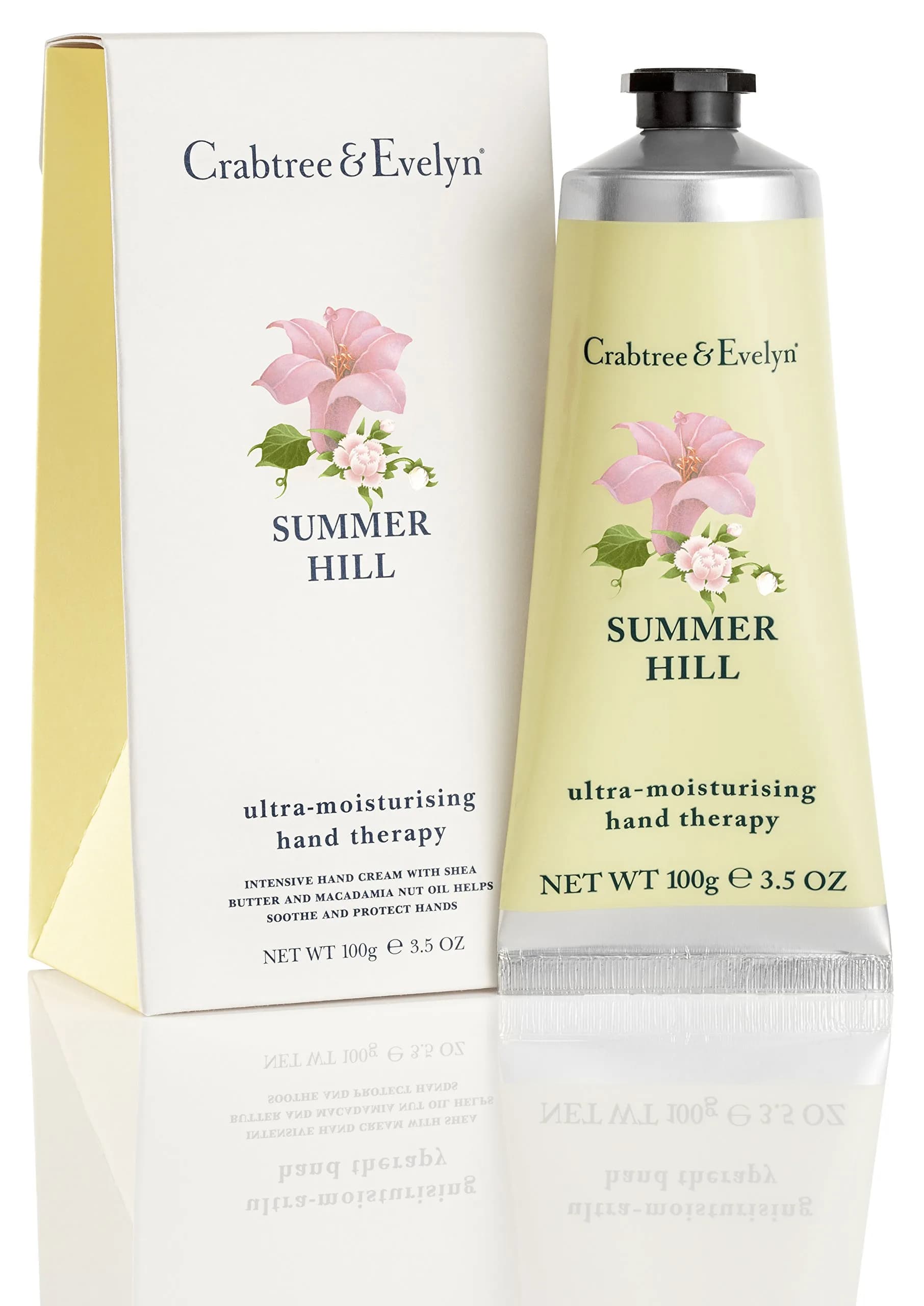 Crabtree & Evelyn Hand Cream Therapy Summer Hill 3.5 oz | Nourishing, Hydrating & Luxurious