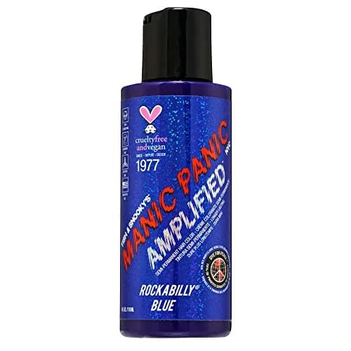 MANIC PANIC Amplified Rockabilly Blue Semi-Permanent Hair Dye 4 Fl Oz | Vibrant Blue, Vegan & Ammonia-Free thumbnail 1