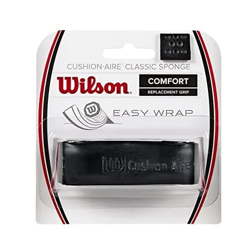 Wilson Classic Sponge Tennis Racquet Replacement Grip, Black | Comfortable Absorbing Sponge thumbnail 1