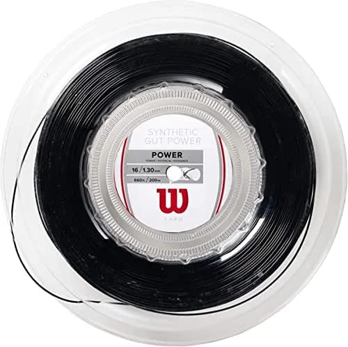 Wilson Synthetic Gut Power 16 Tennis String 660ft Reel | Solid Core, Responsive Energy, Suitable for All Styles thumbnail 1
